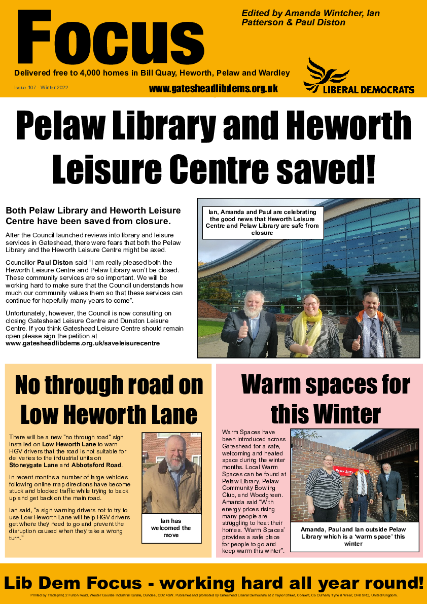 Focus - Pelaw, Heworth and Bill Quay - Issue 107