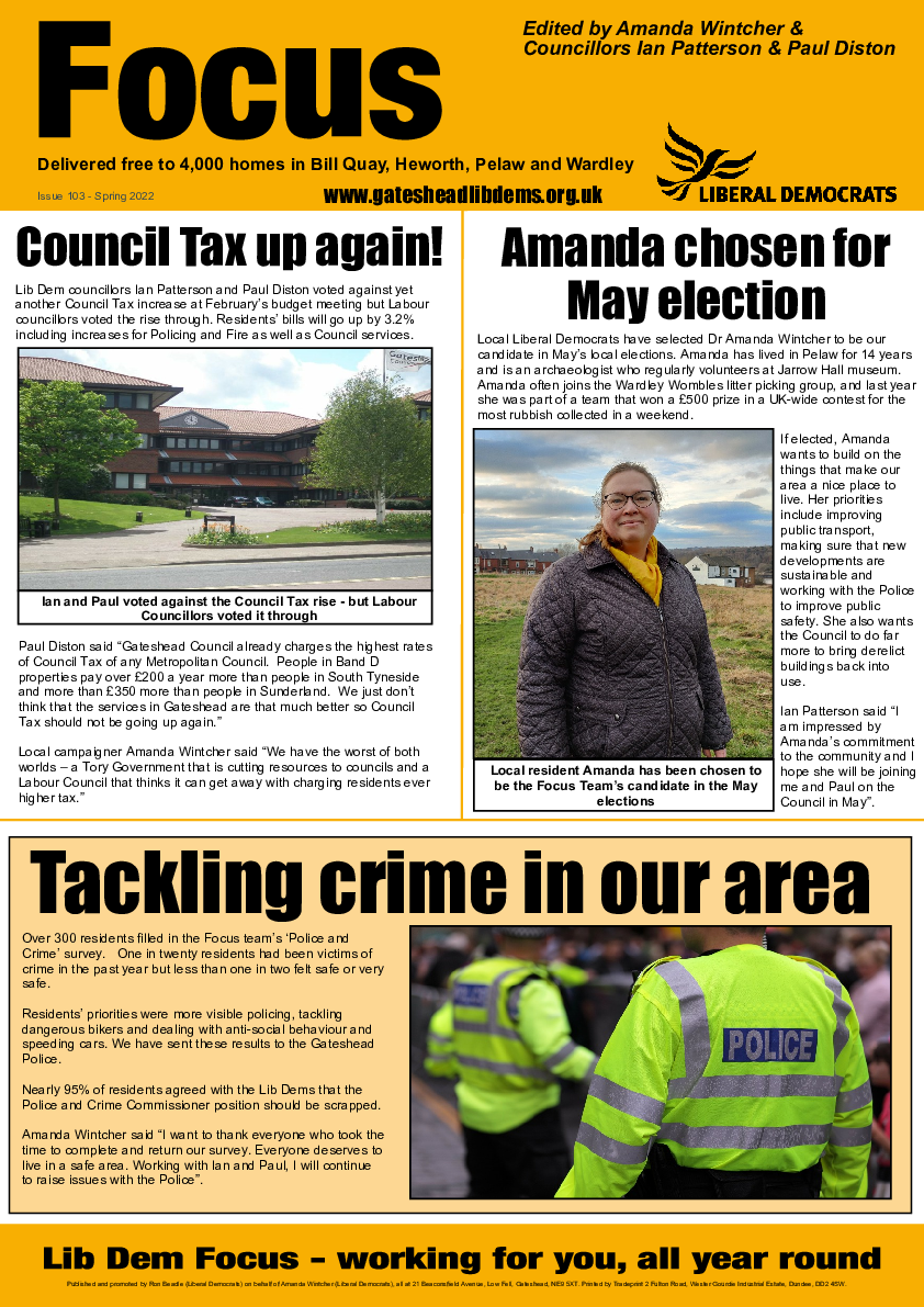 Focus - Pelaw, Heworth and Bill Quay - Issue 103