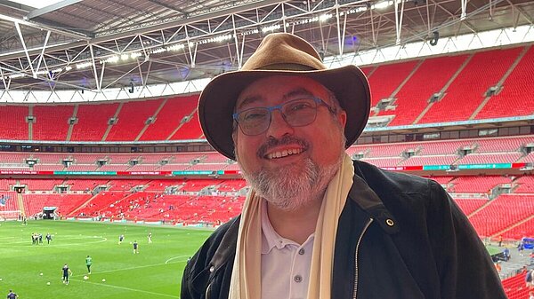 Ron Beadle at Wembley for FA cup final 2023