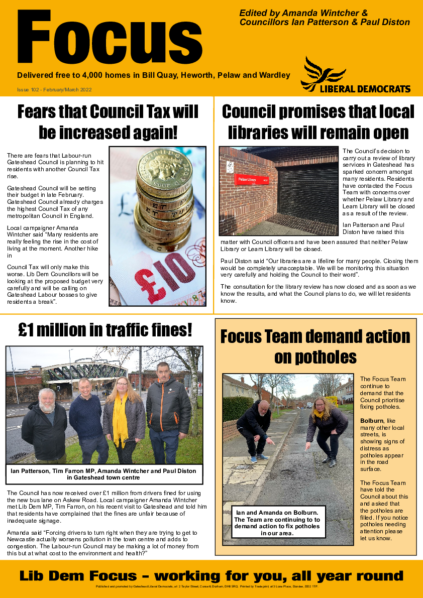 Focus - Pelaw, Heworth and Bill Quay - Issue 102